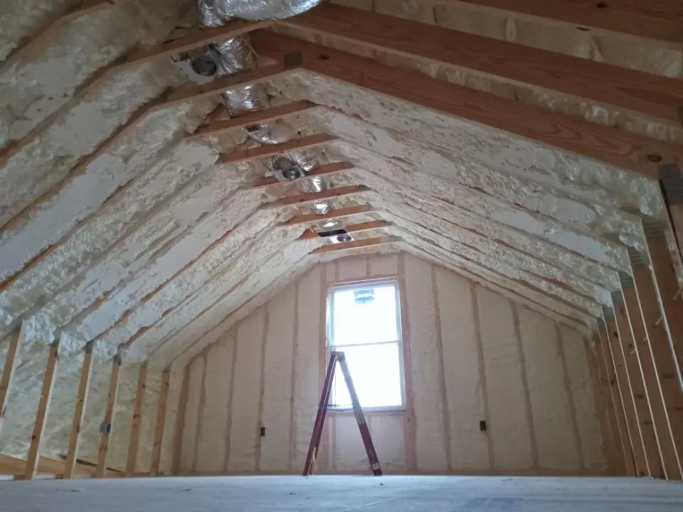 Spray foam roofing application for Crawl Space Insulation project in Sea Cliff